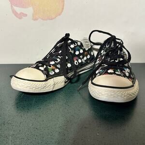 Converse All Star Rainbows and Hearts Low Top Shoes Juniors Size 3 Fun Kid